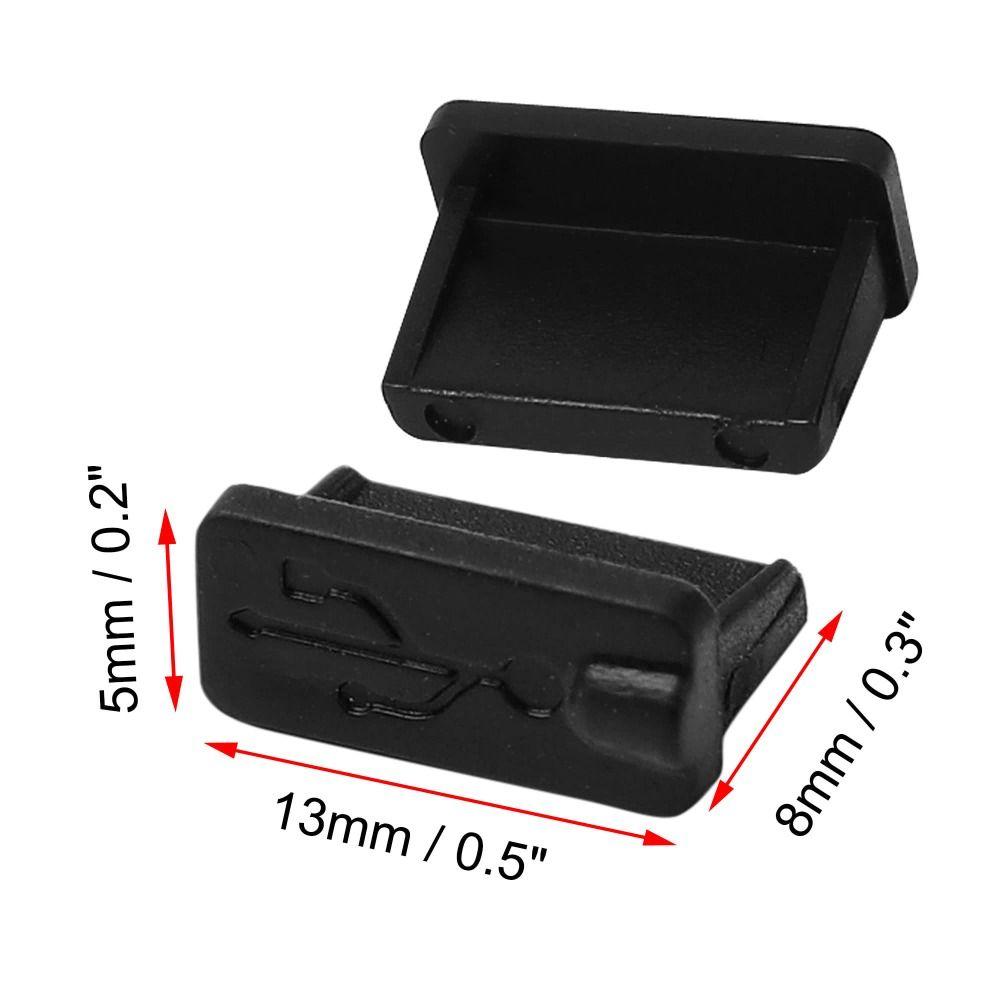 20 шт. 13 X 5 X 8 мм Заглушки для USB-порта (мама) Резиновые Заглушки для USB-порта Пылезащитная крышка