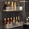 Bathroom Shelf Space-saving Adhesive Shower Rack Durable Wall Mount Bathroom Storage Organizer for Home