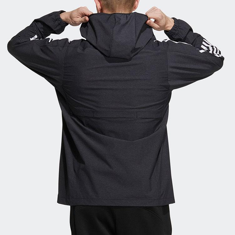 adidas Куртки Мужские Черные С Капюшоном Умеренные Прочие HC9962