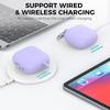 Чехол AhaStyle AirPods 4 (2024) мягкий силикон 4-го поколения В комплекте набор для чистки Apple для 4-х корпусов Противоударный чехол USB-C зарядка