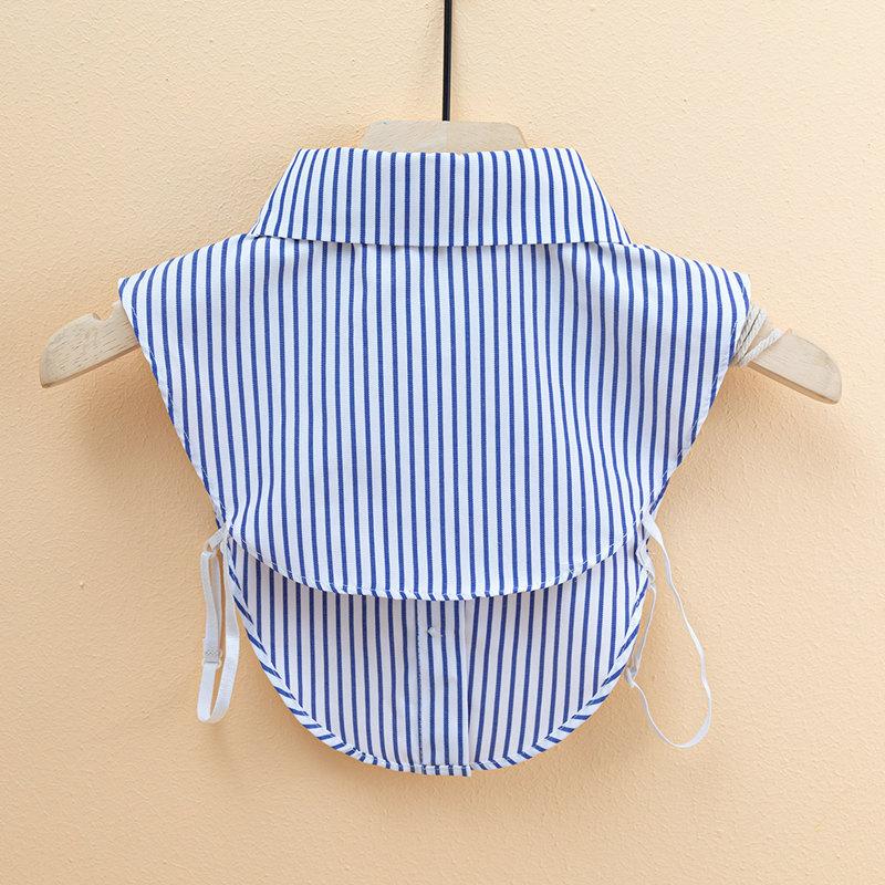 Полосатый большой заостренный воротник, женский универсальный искусственный воротник, осенне-зимний свитер, декоративный воротник, корейская версия, полиэстеровый искусственный воротник рубашки