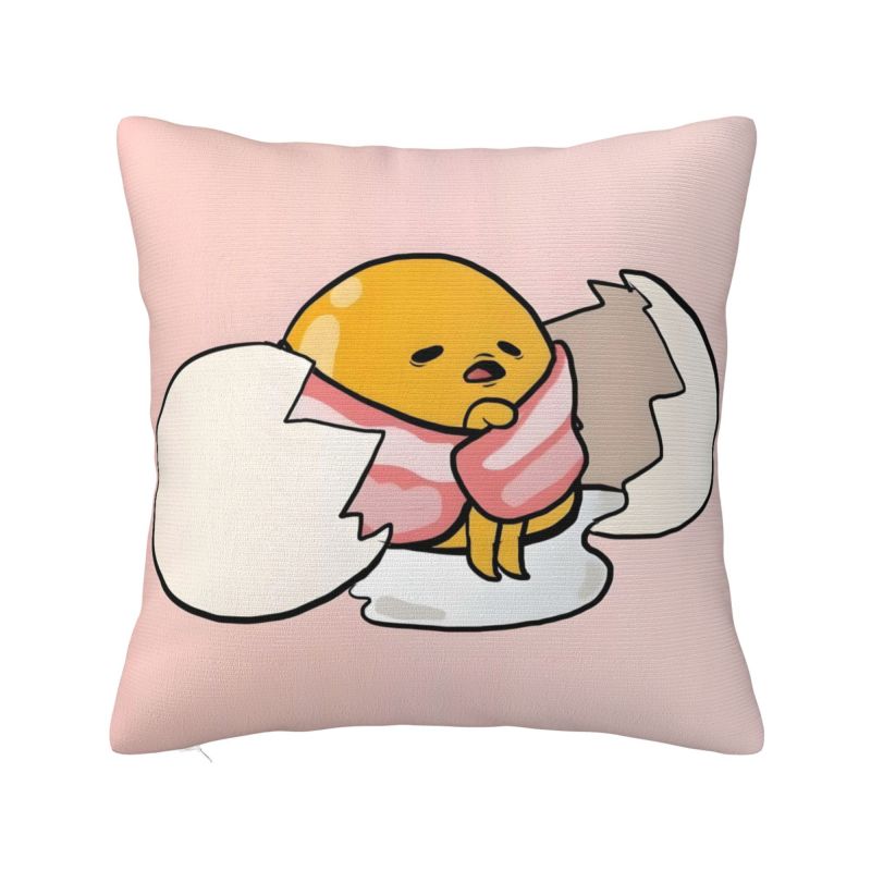 Пользовательская наволочка с мультяшным персонажем Gudetama в стиле аниме 45x45 см для дивана, современная наволочка для подушки, квадратная наволочка
