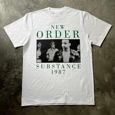 Винтажная футболка New Order Substance 1987 с коротким рукавом, белая, все размеры, унисекс, YA40
