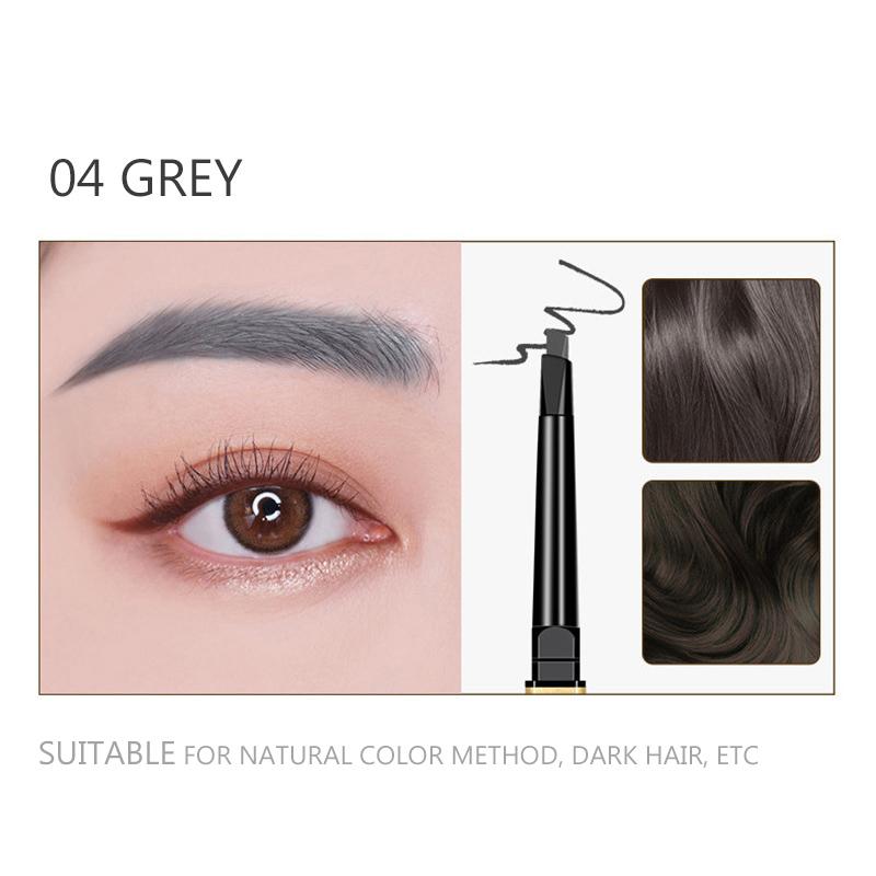 Карандаш для бровей с двойной головкой, супер тонкий, долговечный, водонепроницаемый карандаш для бровей с треугольной головкой