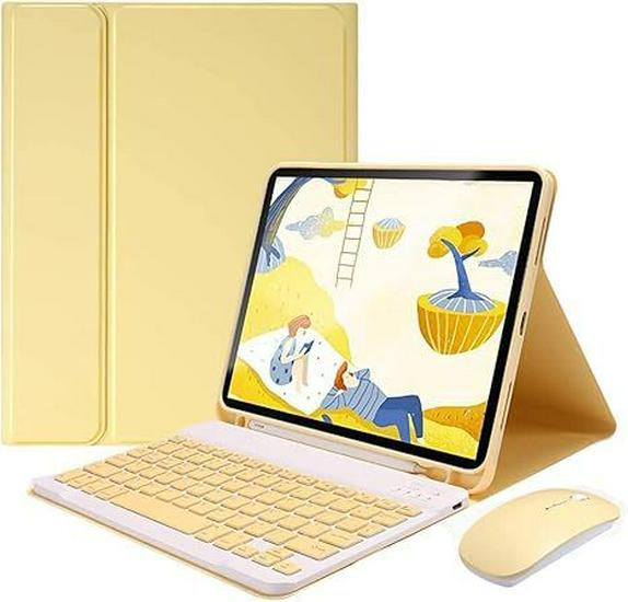 Защитный чехол для iPad 11 2025 года с Bluetooth-клавиатурой и мышью – совместим с Apple Air7
