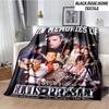 Fashion Art Retro 3D HD Print E-Elvis-Presley Blanket Family Bedroom Plush Sleeping Blanket Outdoor Office Noon Break Bed Sheet