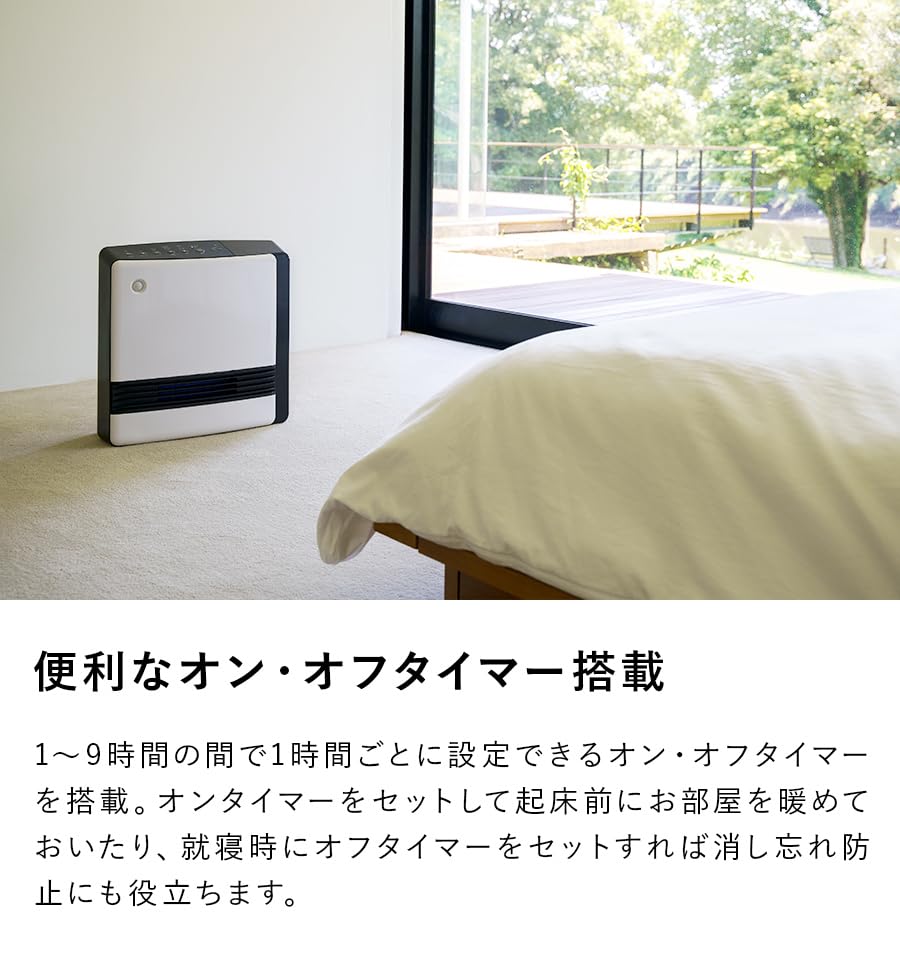 Temperature Sensor Humidifying Function Large Air Volume 1200W Heating Wide Ceramic Heater Moist Air Heat Three-up Human/Room CH-S2273WH