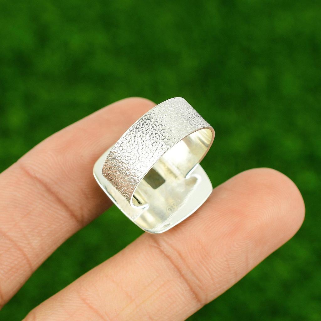 Golden Rutile Stone Promise Elegant Solitaire Ethnic Ring Sterling Silver US 9.5