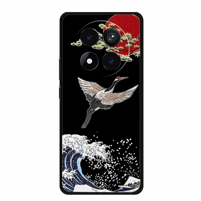 3D Emboss Case For Xiaomi Redmi Note 15 Phone Case Flowers Black Silicone Soft Back Cover Coque For Redmi Note 15 Pro Plus Case