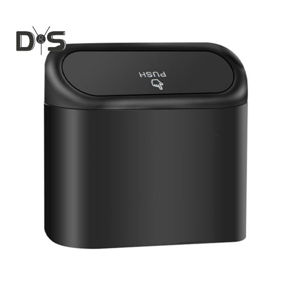 Waterproof Car Trash Bin with Lid Mini Hanging Dustbin Garbage Organizer Pressing Trash Can Garbage Container Bin Vehicle Home Office Accessories