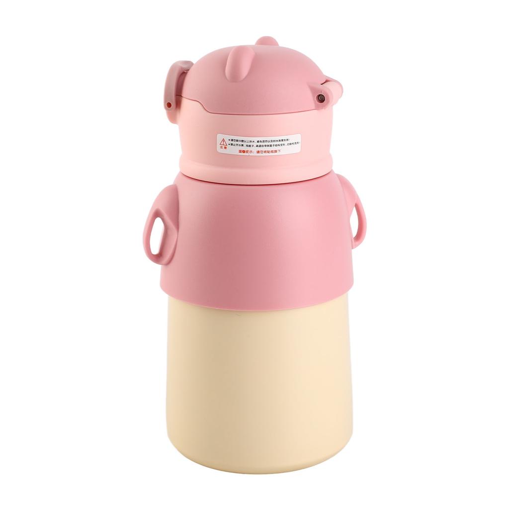 Kids Insulated Water Bottle Cartoon Cute Stainless Steel Water Flask With Straw and Strap for