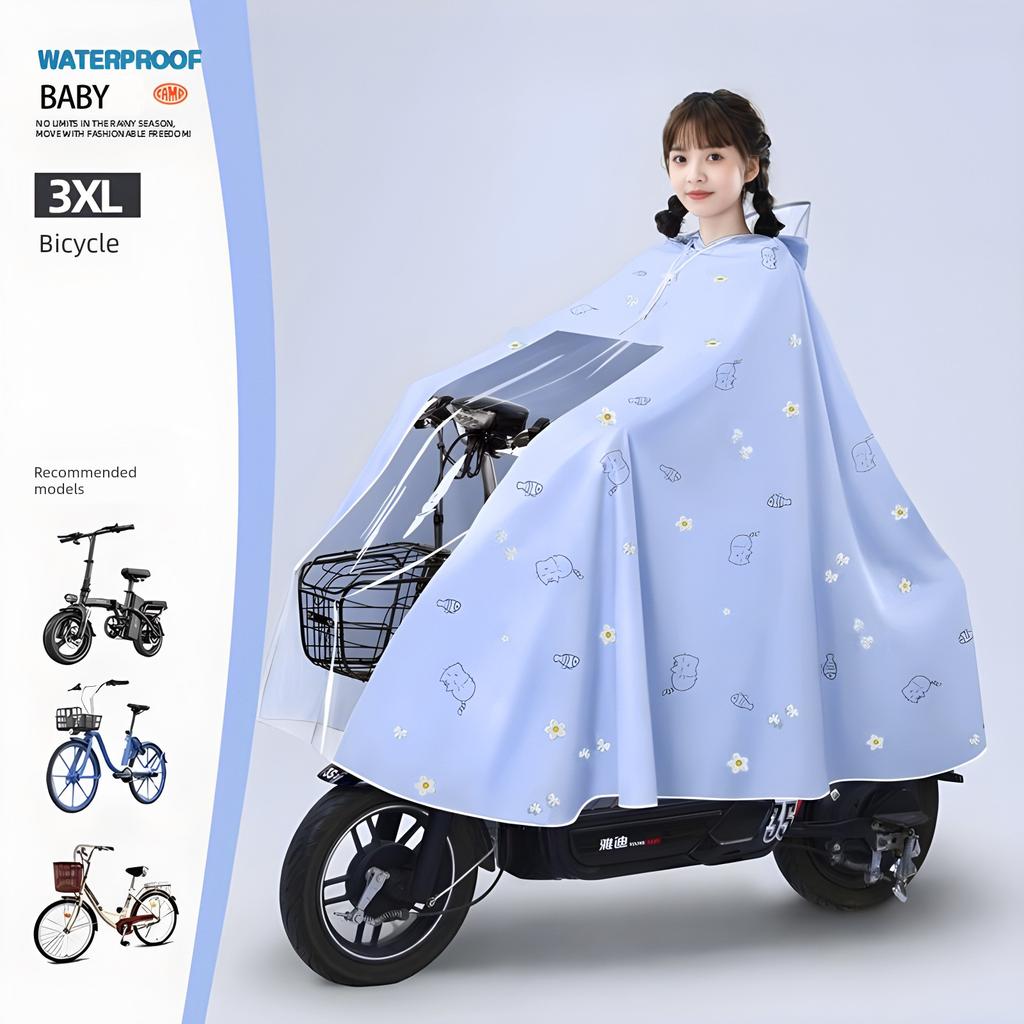Raincoat for Electric Vehicles, Special Raincoat for Electric Motorcycles, Women's Oversized and Thickened Full-Body Raincoat, New Style Rain Poncho