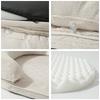 1PC Solid Color Corduroy Dog Sleeping Bed with Neck Protection Pillow Soft Warm Pet Cushion for Indoor Dogs Cats Sleep Supplies