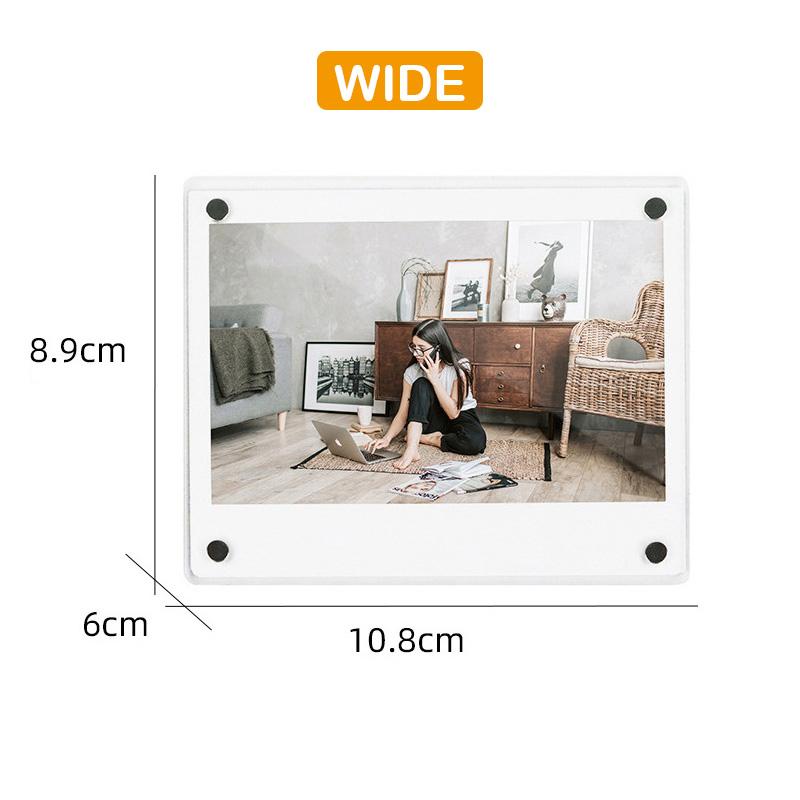 [Film Lab] Transparent Magnetic Photo Frame Fridge Magnet for Instax Mini SQ Wide Polaroid Photo CAC73
