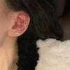 Super Personality Asymmetric Ear Bones Trendy Earrings for Women with Niche Cold Style High-end Earrings Trendy