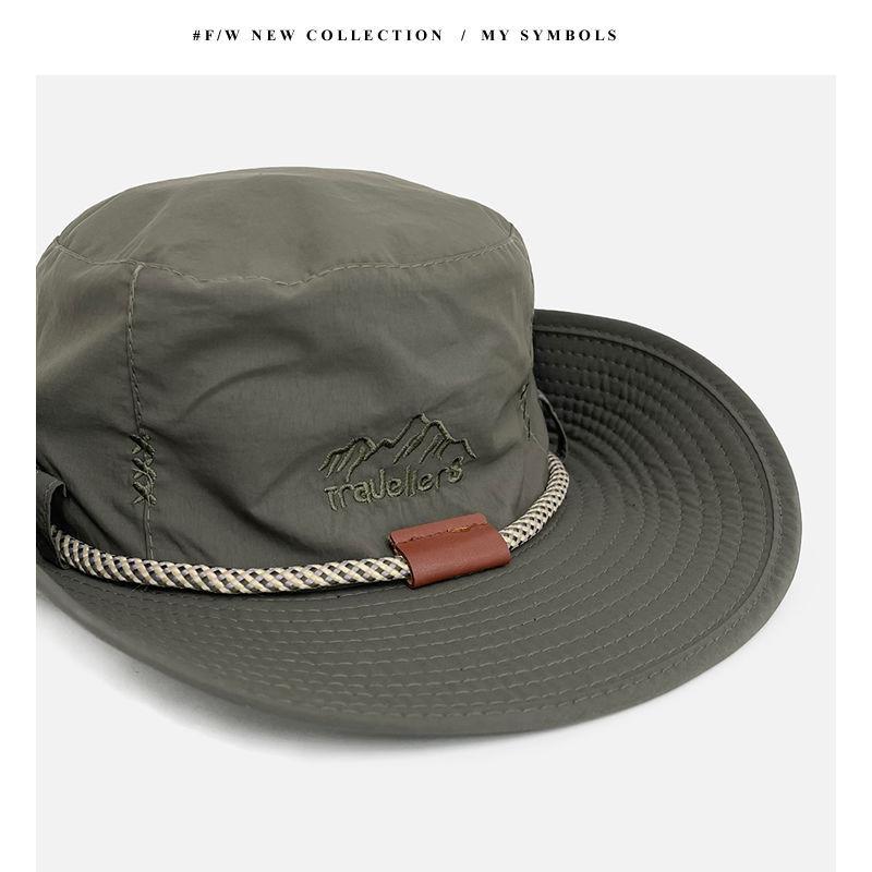 Tide brand drawstring fisherman hat men and women summer breathable outdoor camping mountaineering fishing hat western cowboy hat