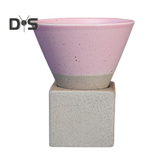 200 мл керамическая воронка для кофе с основанием, термостойкая кружка ручной работы в японском стиле для латте, капучино, чая, эспрессо, коническая кружка, подарок на день рождения