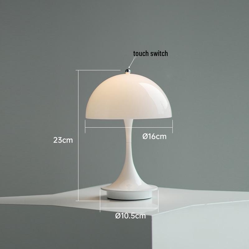 Modern Minimalist Mushroom Table Lamp: Nordic Bedside Light for Warm, Romantic, and Creative Bedroom Decor