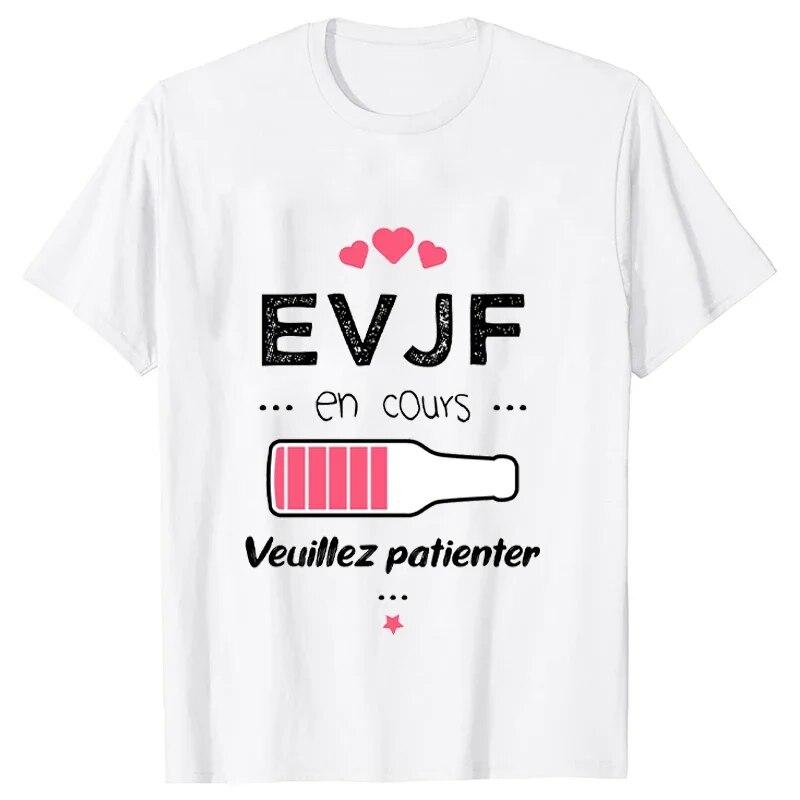 Футболка Evjf Femme French Girls Футболка для девичника «Команда невесты» Футболка для свадебного душа Друзья Свадебный топ для девичника