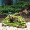 Aquarium Mountain View Rockery Hiding Cave Ornament Fish Tank Decoration