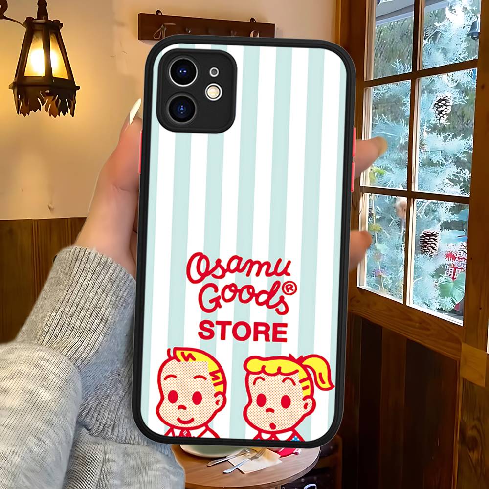 Fashion Osamu Goods Phone Case For IPhone 11 12 13 14 15 16 Pro Plus X XS MAX Matte Bumper Shockproof Cover