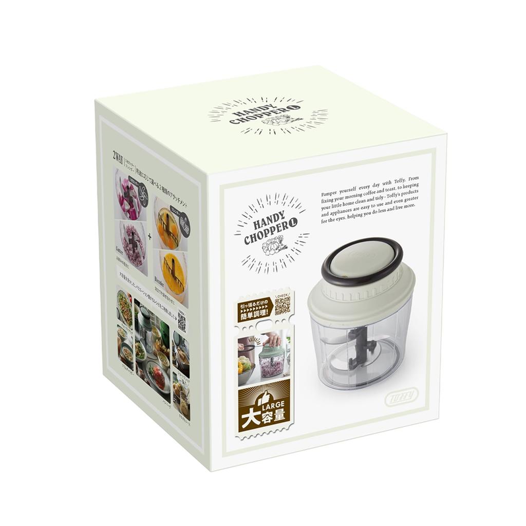 Handy Chopper L Максимальная вместимость Не требуется источник питания Ручной кухонный комбайн Измельчитель Измельчитель для пищевых продуктов 2-х сторонний блендер Стильный Милый Простой [Toffy]