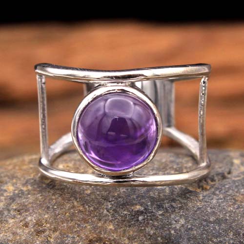 Кольцо с аметистом, ювелирные изделия из стерлингового серебра 925 пробы, серебряное кольцо с подвеской, серебряные украшения