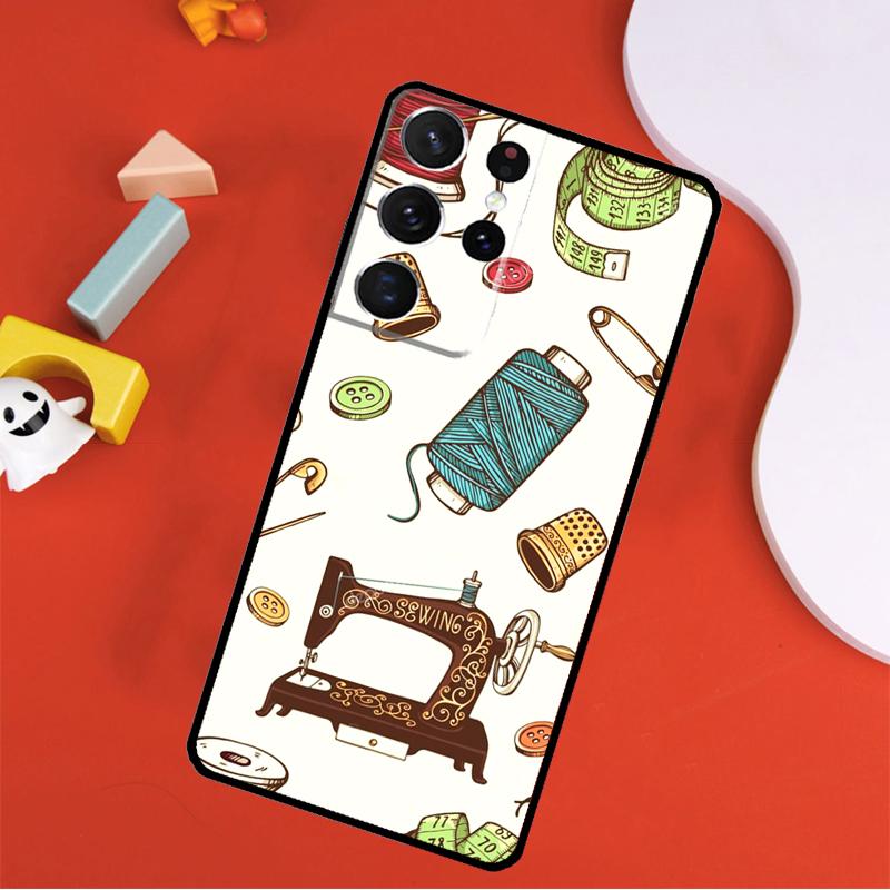 Чехол для телефона Швейная машинка Для Samsung Galaxy S25 Ultra S24 Ultra S9 S10 S20 S21 S22 S23 Plus S24 FE Чехол