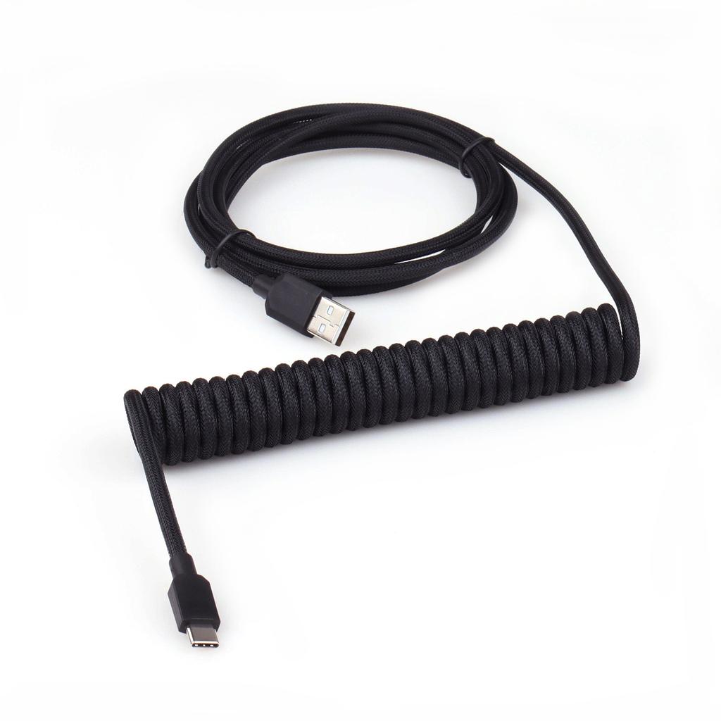 Прошел сертификацию FCC CE Плетеный USB-кабель для клавиатуры Механическая клавиатура Тип C Двойная оплетка Спиральный кабель для клавиатуры