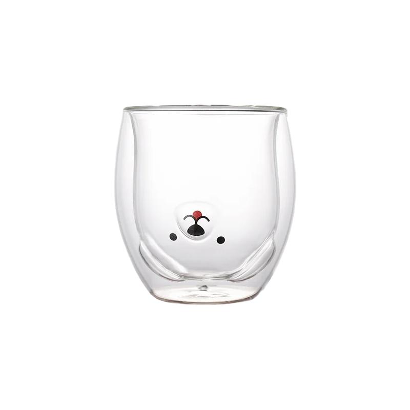 300 мл креативная стеклянная кружка с двойными стенками, милая кружка для пива, молока, кофе, медведя, кошки, собаки, животного, двухслойная стеклянная кружка, подарок на День святого Валентина