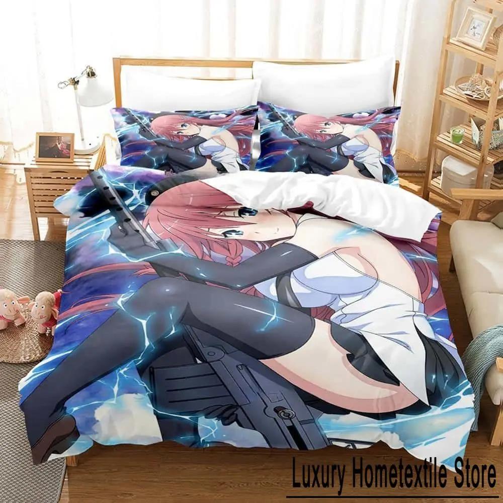 Прочные Уютные Односпальные Полуторные Полные Queen King 3D Печать Аниме Lilith Asami Trinity Seven Размеры Кровати Взрослый Детский Спальный Гарнитур Покрывало