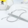 ORSA JEWELS Серебряный женский браслет на щиколотку 925 пробы, роскошный, полностью усыпанный фианитами AAAA, цепочка на щиколотку, теннисный браслет на щиколотку, подарок для девочек SA03