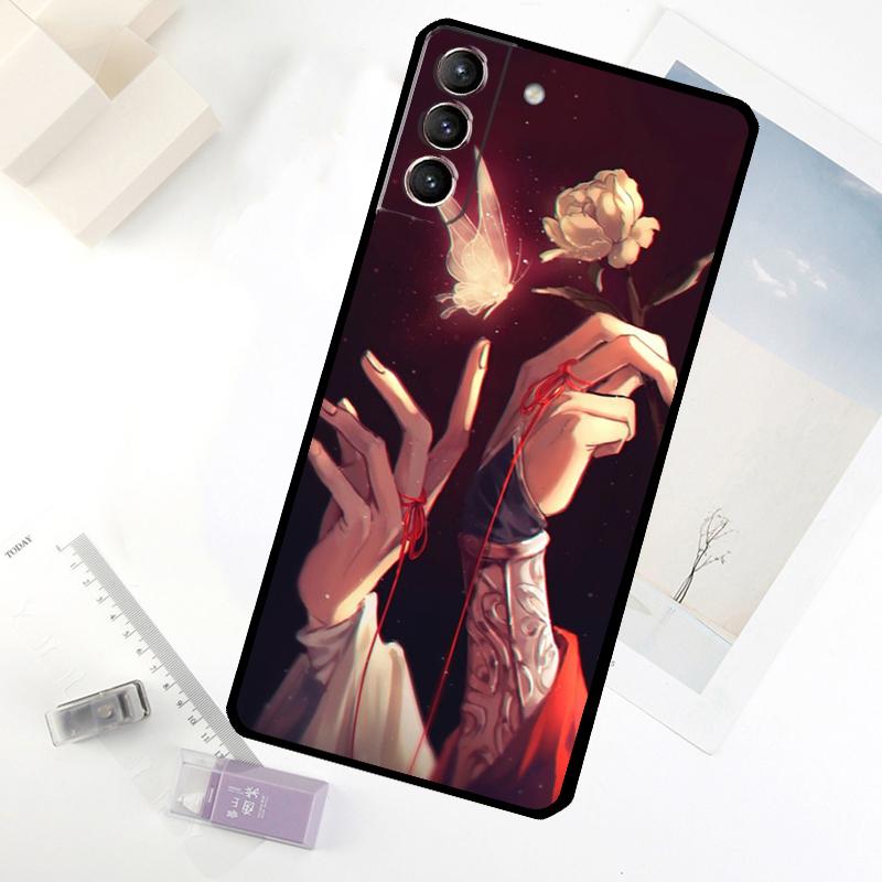 Чехол для телефона в китайском стиле Тянь Гуань Ци Фу для Samsung Galaxy S24 FE S23 Ultra S21 S22 S25 S26 Ultra S10 Plus S20 FE