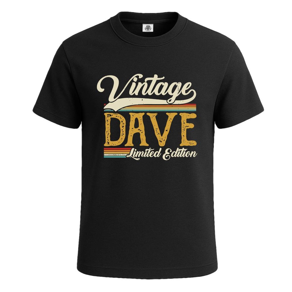 Vintage Dave Limited Edition T-shirt for Men Funny Joke Novelty Gift Tee Top