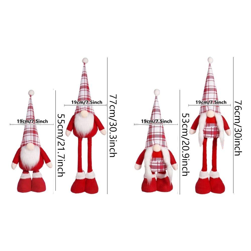 Large Santa Claus Retractable Doll Red Merry Christmas Decoration New Year Supplies