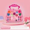 Girls Make Up Box Play House Toy Eye Shadow Little Girl Princess Makeup Cosmetics Handbag Funny Safe Water Soluble Birthday Gift