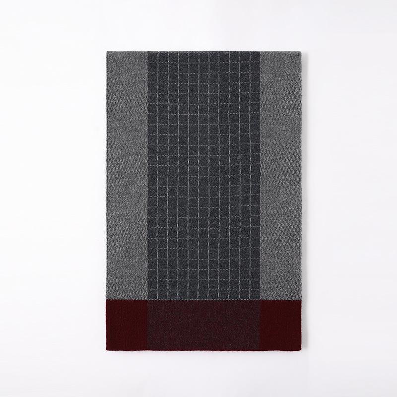 Pure Wool Men's Scarves Are Soft and Comfortable, Casual Business Keeps Warm, Suitable for Middle-aged and Elderly 2025 Neck Protection In Autumn