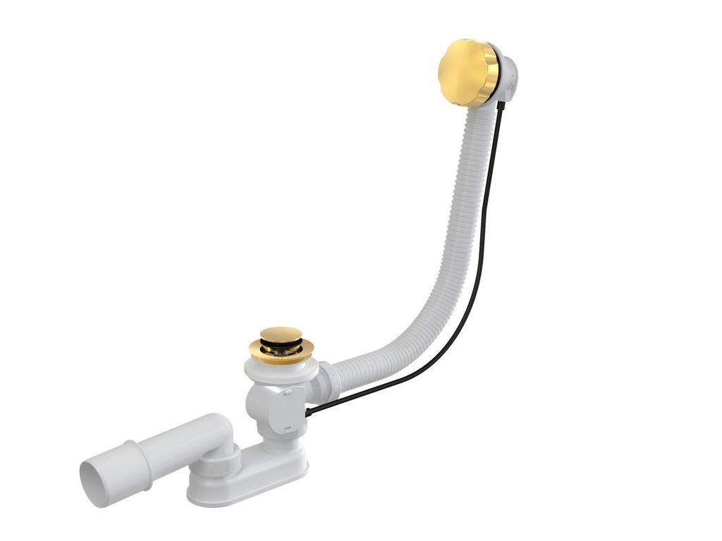 Automatic bathtub siphon with overflow, chrome, Besco