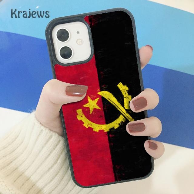 Krajews Чехол для телефона с флагом Анголы для iPhone 14 5 SE 6s 7 8 plus X XR XS 11 12 13 pro max Samsung S21 S22 ultra
