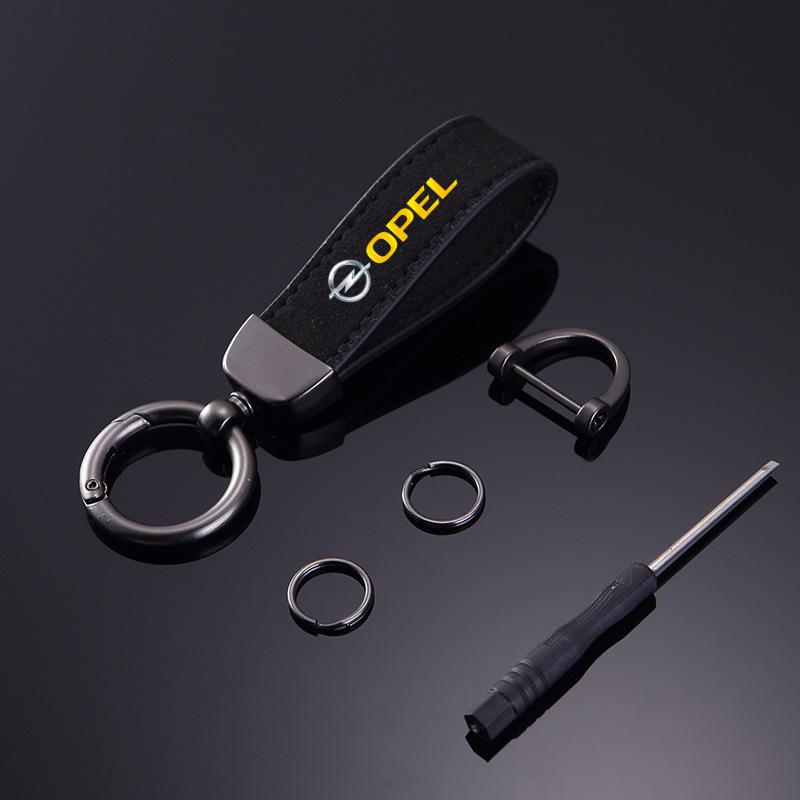 1pcs Leather Car Styling Badge Pendant 4s Shop Gifts Auto keychain For opel insignia astra j h g corsa d zafira b