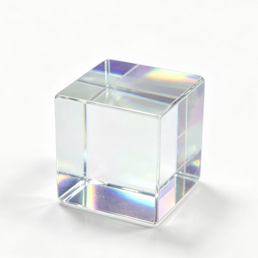 15x15mm Optical Glass Prism Cube Artificial Crystal Color Cube Prism X Cube Prism Home Decor