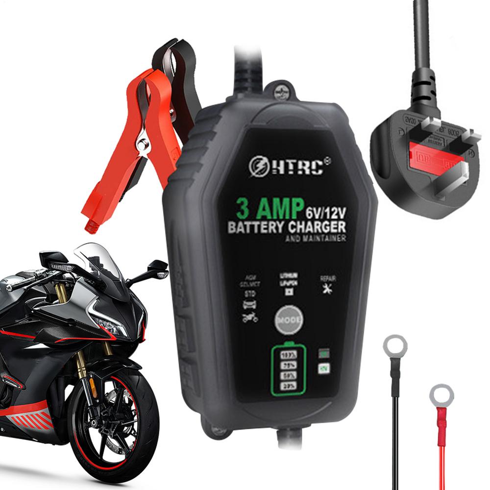 Поддержание автомобильного аккумулятора Автомобильный и мотоциклетный 3A Зарядное устройство для аккумулятора Автомобильное зарядное устройство-поддержатель для безопасности вождения Для