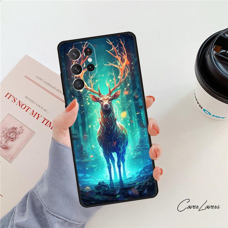 Чехол для телефона с рисунком животного Олень Для Samsung Galaxy S24 S25 S23 S22 Ultra Note 10 20 Plus S20 S21 FE Обложка