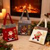 1 шт. Рождественская сумка-тоут, Нетканая сумка-тоут для конфет, Сумка-тоут с подарками Санта-Клауса для банкета, Рождественское украшение для домашней вечеринки