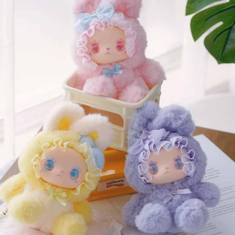 Lovely Emma Bunny Alliance Series Plush Blind Box Soft Comfortable Sleep Companion Doll Bedhead Ornament Toys Mystery Box Gifts