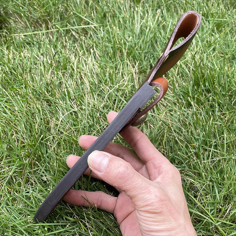 Прямой держатель для ножей с фиксированным лезвием, 24 см, спилок из воловьей кожи, тисненые ножны, универсальный чехол для ножей, кобура для охотничьих ножей