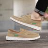 Модные мужские парусиновые туфли, новые дышащие туфли на плоской подошве для мужчин, повседневные мокасины для вождения, мужские мягкие удобные лоферы, брендовые модные кроссовки