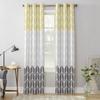 Геометрические желто-серые оконные шторы для гостиной, кухни, занавески с балдахином, домашний декор для детской комнаты