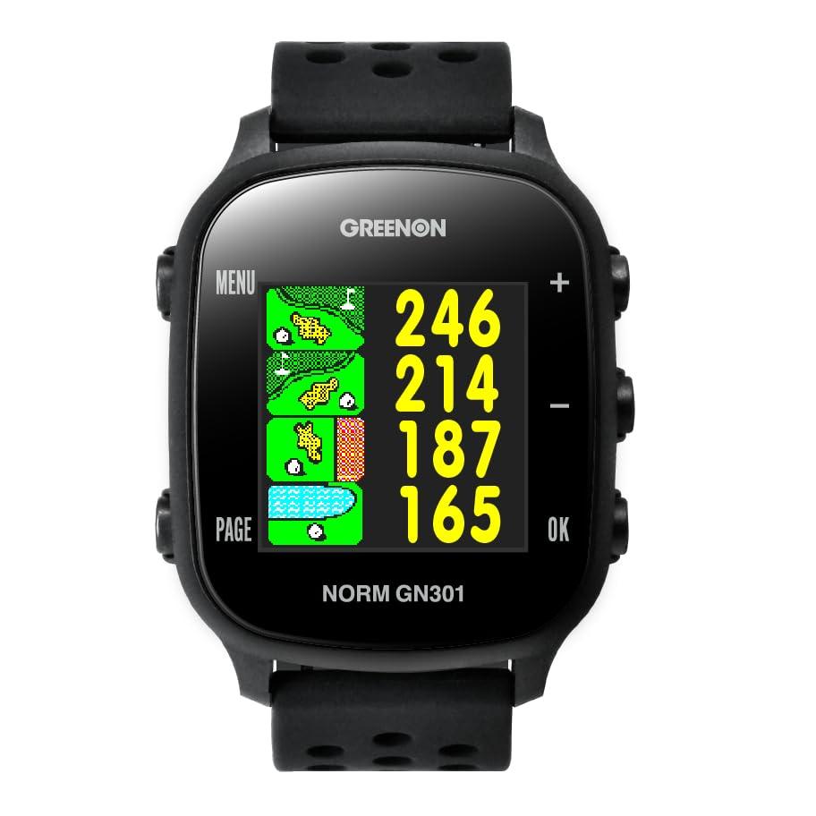 GreenOn Наручные часы для гольфа Norm II Plus с Michibiki Цвет THE GOLF WATCH NORM II Модель с отображением зеленой волнистости Совместимый L1S, ЖК-дисплей, Plus/Norm GN301,