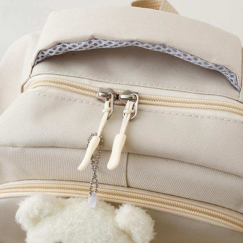 Школьный портфель, комплект из нескольких предметов, контрастный цвет, унисекс, рюкзак большой вместимости для кампуса для старшеклассников